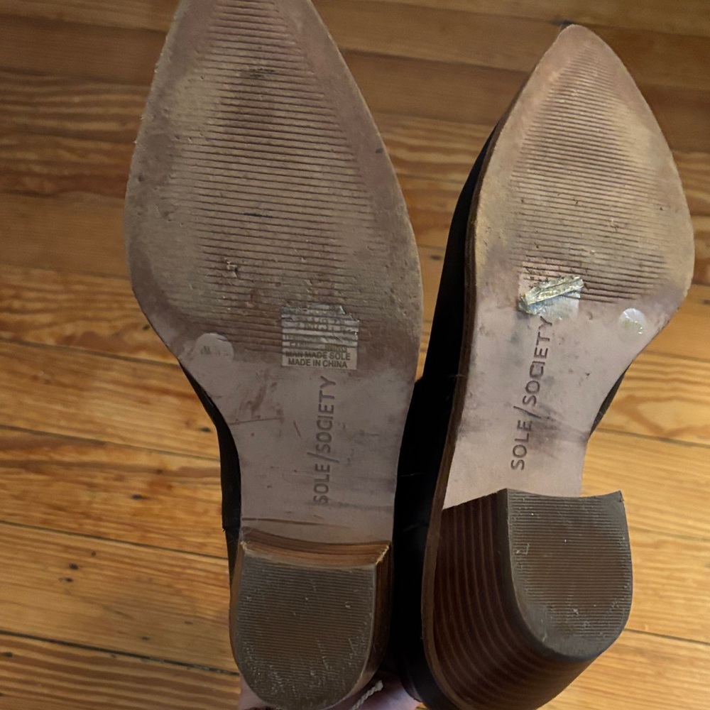 Sole Society Black Leather Ankle Booties - Picture 4 of 4